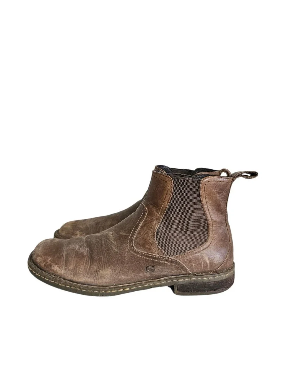 Born Hemlock Men's Size 13 Brown Leather Chelsea Boots Comfort Pull On